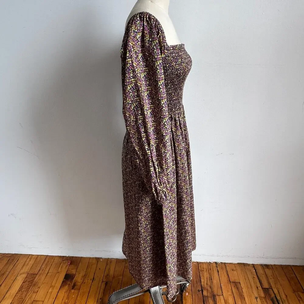 J. CREW Liberty® Fabric Cotton Daydream Midi Dress in Busy Izzy